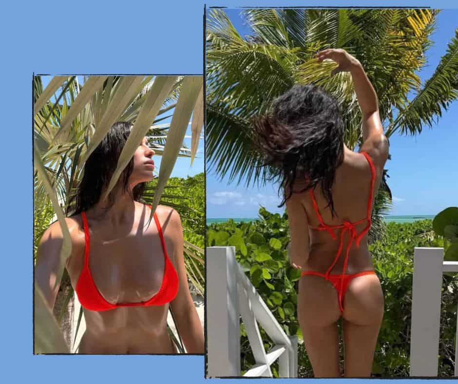 Ιρίνα Σάικ: Με μικροσκοπικό πορτοκαλί μπικίνι ανάμεσα σε φοίνικες!