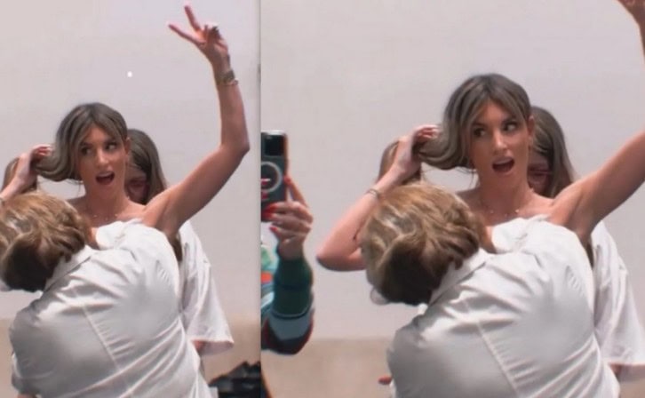 Αθηνά Οικονομάκου: Κάνει πρόβα νυφικού-Στράπλες Celia Kritharioti όλο διαμάντια