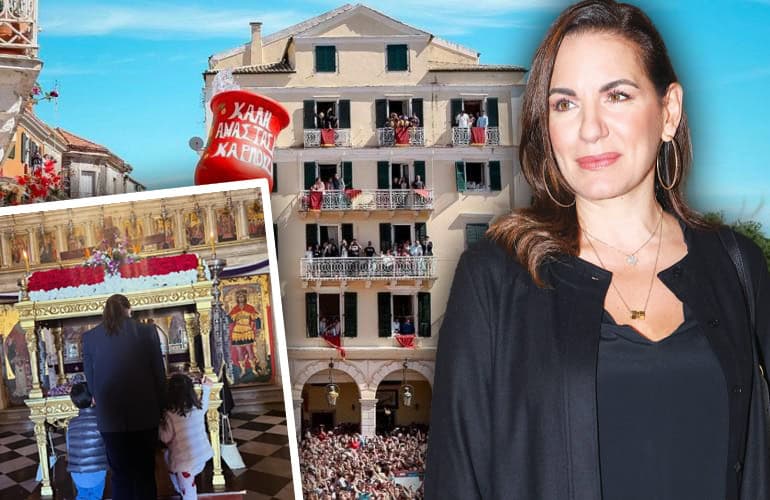 Όλγα Κεφαλογιάννη: Η θλιμμένη υπουργός-Στην Κέρκυρα με τα δίδυμα παιδιά της