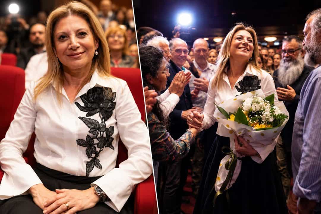 Σαν σταρ του Χόλυγουντ ανακοίνωσε το κόμμα της η Καρυστιανού: Με εμφάνιση Ζούλια πάει για πρωθυπουργός-Πόσο κόστισε το λουκ της
