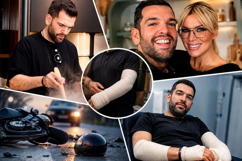 Τροχαίο-σοκ για τον σεφ της Καινούργιου, Πέτρο Συρίγο: «Έσπασα και τα δυο μου χέρια»
