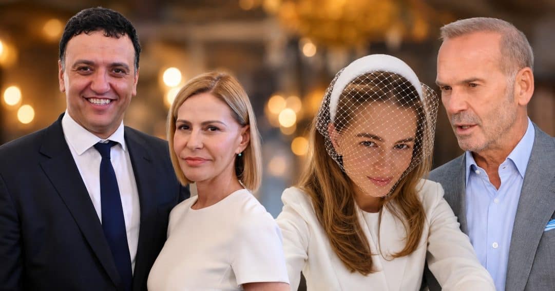 Με τον πρώην και τον νυν στην εκκλησία η Μπαλατσινού για τον γάμο της κόρης της: Η αμήχανη συνάντηση του υπουργού με τον Κωστόπουλο