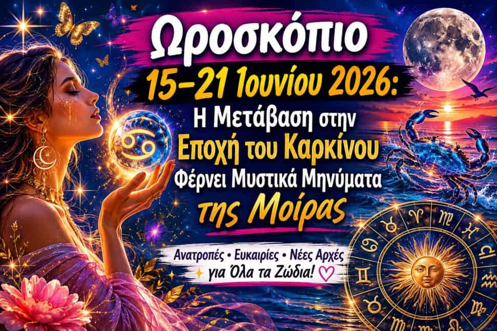 Ωροσκόπιο 15–21 Ιουνίου 2026: Η Εβδομάδα που Ανοίγει Νέο Κεφάλαιο Ζωής για Όλα τα Ζώδια