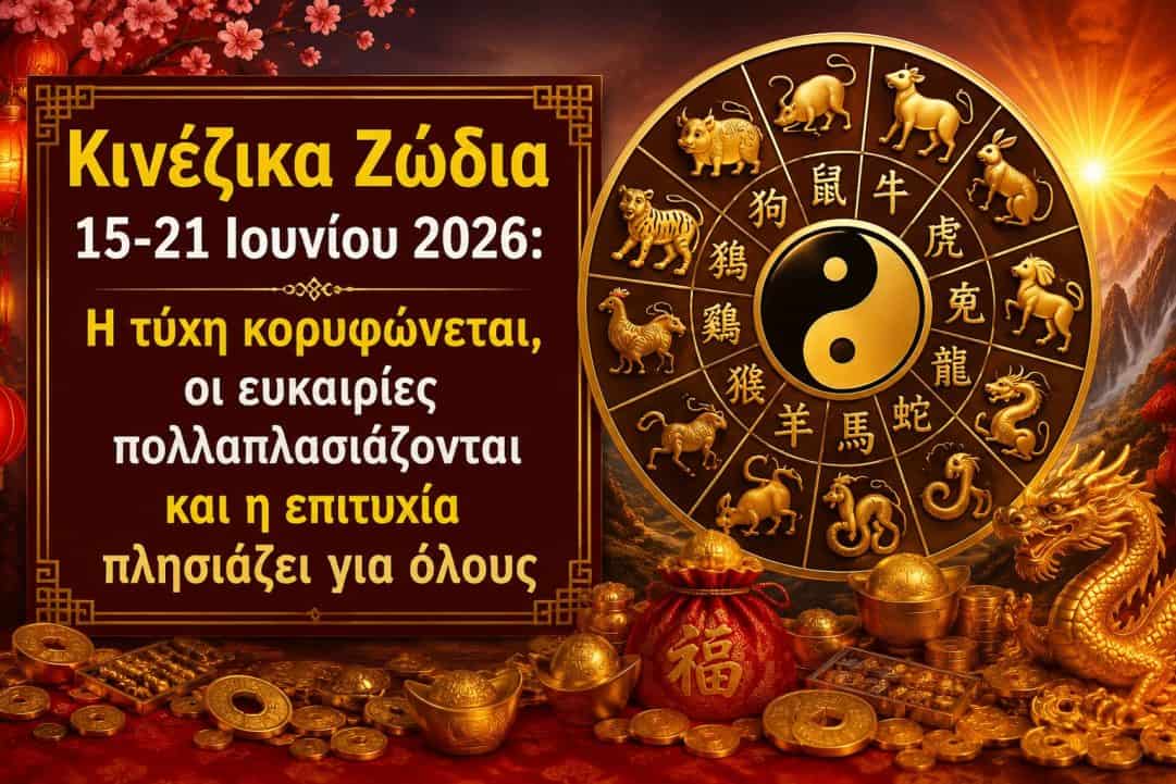 Κινέζικα Ζώδια 15-21 Ιουνίου 2026: Η τύχη κορυφώνεται, οι ευκαιρίες πολλαπλασιάζονται και η επιτυχία πλησιάζει για όλους