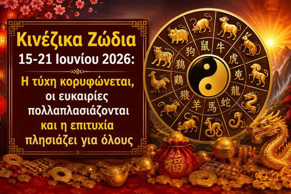 Κινέζικα Ζώδια 15-21 Ιουνίου 2026: Η τύχη κορυφώνεται, οι ευκαιρίες πολλαπλασιάζονται και η επιτυχία πλησιάζει για όλους