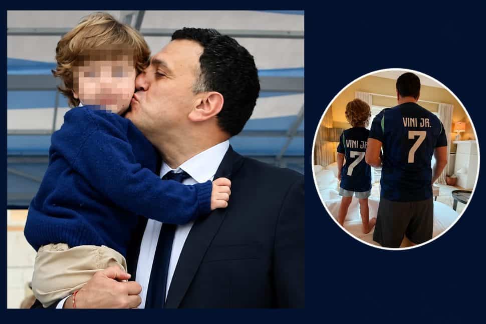 Συγκινεί ο Βασίλης Κικίλιας: «Το 1ο Μουντιάλ με τον γιο μου»-Η Τζένη τους καμαρώνει και τους σταυρώνει
