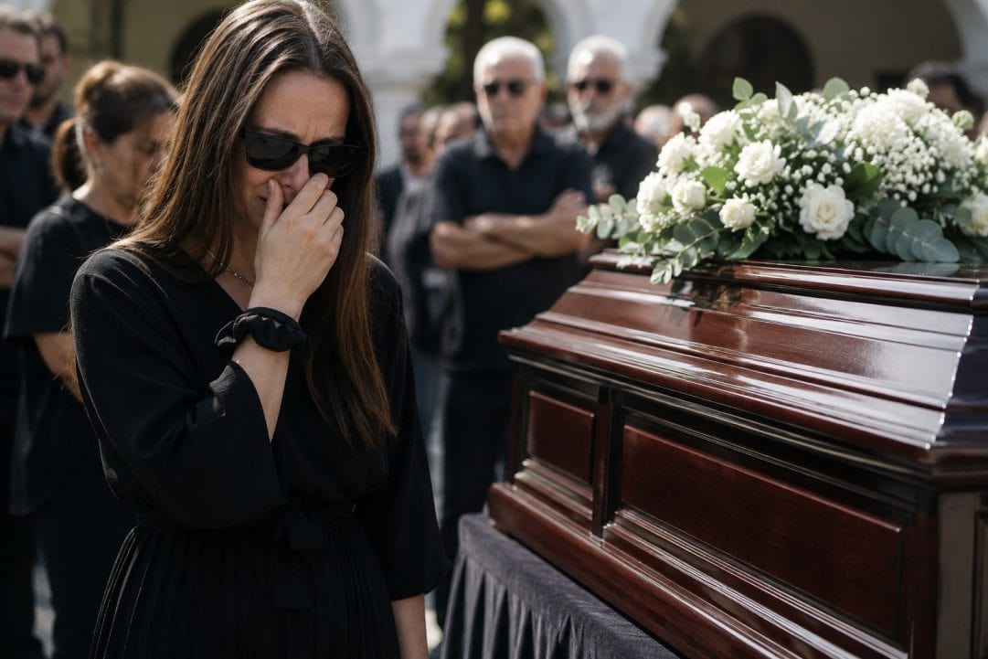 Κηδεία Κόκοτα: Σπαραγμός! Κρύβει τα δάκρυά της πίσω από τα μαύρα γυαλιά η χήρα – Χέρι-χέρι με την κόρη τους στο τελευταίο «αντίο»
