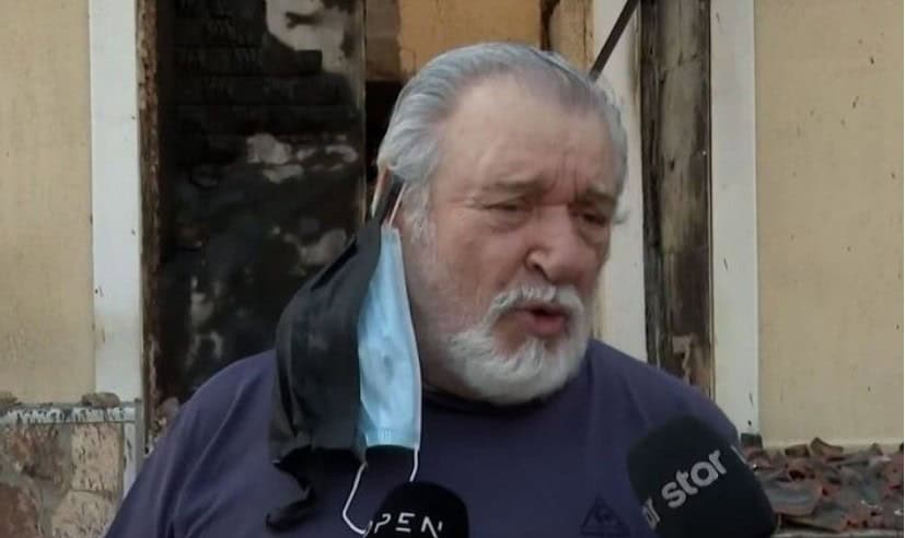 Απαρηγόρητος ο Χαλκιάς λυγίζει on camera: «Ήμουν παιδάκι και γέρασα, ο γιος μου εδώ…»-Δείτε βίντεο από το καμένο σπίτι του