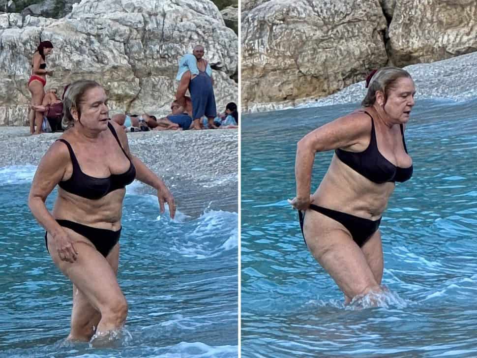 Αποκλειστικές φωτογραφίες! Μαρία Καβογιάννη: Τα μπάνια της 68χρονης “Κορίνας” στο Πήλιο-Όπως δεν την έχετε ξαναδεί