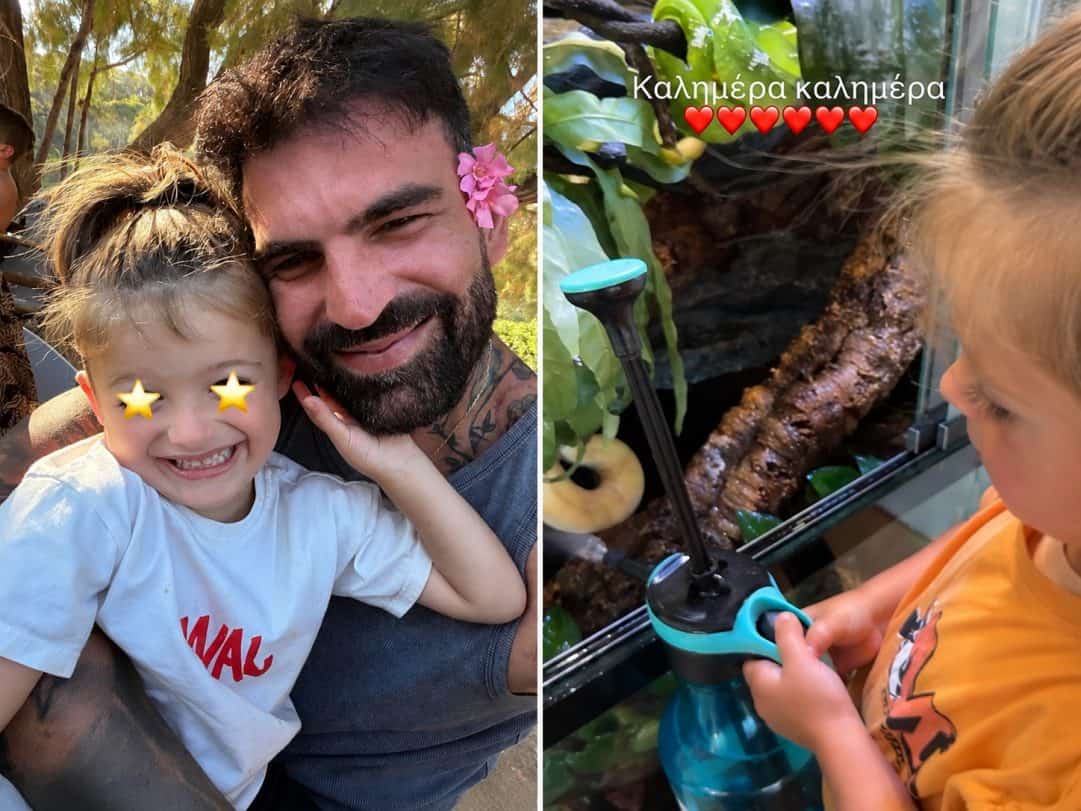 Δημήτρης Αλεξάνδρου: Ο μικρός Πάρης περιποιείται τα… φίδια του σπιτιού-Το βίντεο που ξεσήκωσε θύελλα αντιδράσεων