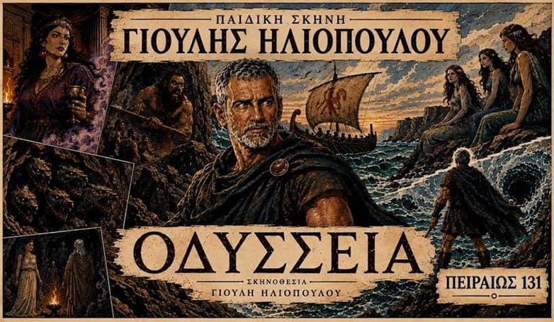 «Οδύσσεια» του Ομήρου: Για δεύτερη χρονιά στο Θέατρο Πειραιώς 131 η εντυπωσιακή παράσταση της Γιούλης Ηλιοπούλου